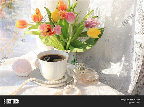 Cup Coffee Flowers On Image & Photo (Free Trial) | Bigstock