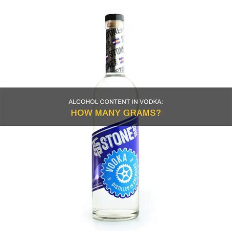 Alcohol Content In Vodka: How Many Grams? | CyAlcohol
