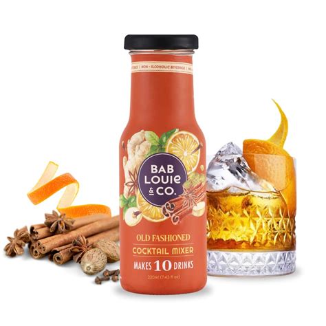 Bab Louie & Co. Old Fashioned Craft Cocktail Mixer | Makes 7 Cocktails ...