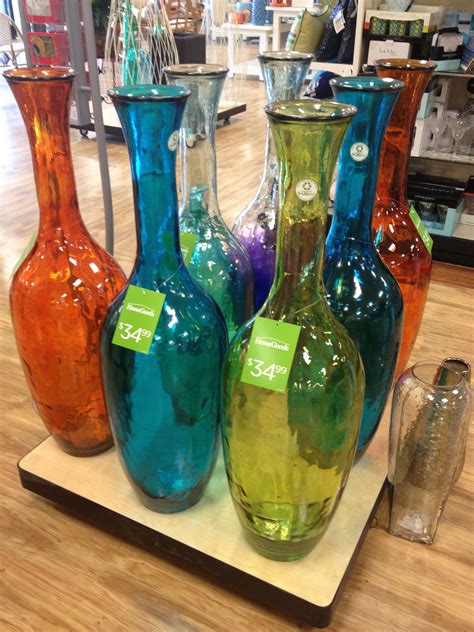 Large Colorful Glass Floor Vases