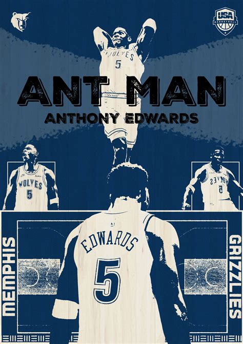 Anthony Edwards Poster in 2025 | Anthony edwards, Basketball jersey ...