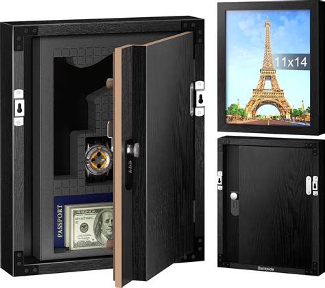 ANZAKY Hidden Gun Safe for Pistols with Lock, Gun Storage Wooden ...