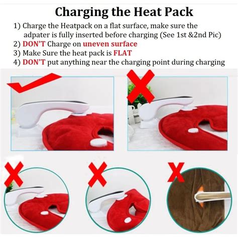 Electric Rechargable Heat Pad Lasting Heat Pack Relief Ache Cramp Muscle Pain, Health ...