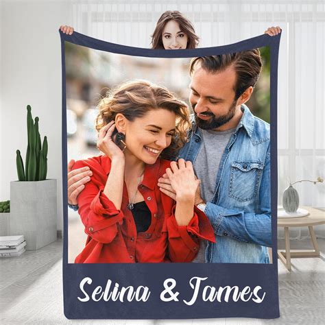 Amazon.com: Custom Blanket with Photos Text Personalized Couples Gifts ...