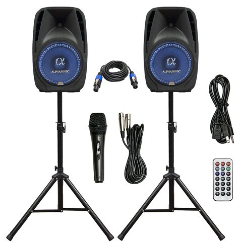 Pair Alphasonik All-in-one 10" Powered 1000W PRO DJ Amplified Loud ...