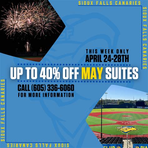 FLASH SALE: Up To 40% Off May Suites! - Sioux Falls Canaries