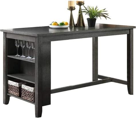 Ligtakor Modern Dark Brown Finish 5pc Counter Height High India | Ubuy