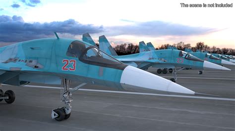 Sukhoi SU-34 Fighter Jet 3D Model - TurboSquid 2382850