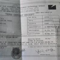 Helios And Matheson — Repayment of FD pending