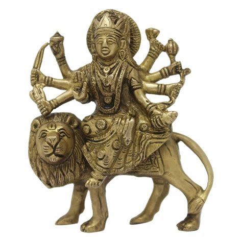Buy Decor Hub Brass Statue Durga Idol Metal Pital Murti Hindu Deity for ...