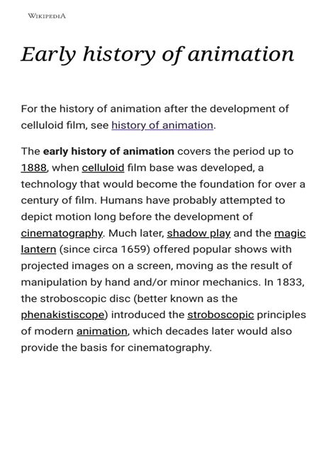 Image result for History of Animation