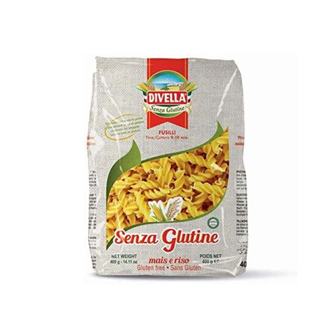 PASTA SIN GLUTEN FUSILLI DIVELLA 400g - Cartel Gourmet