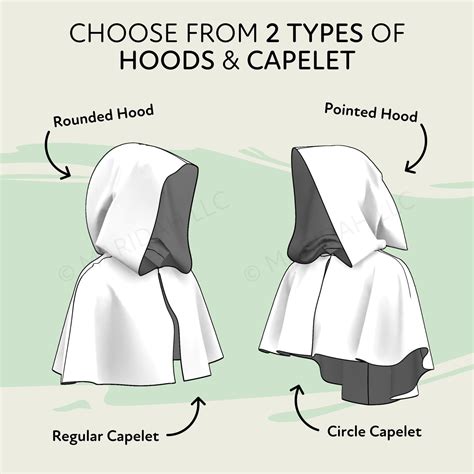 Hooded Capelet Pack Printable Sewing Pattern | Capelet pattern sewing ...