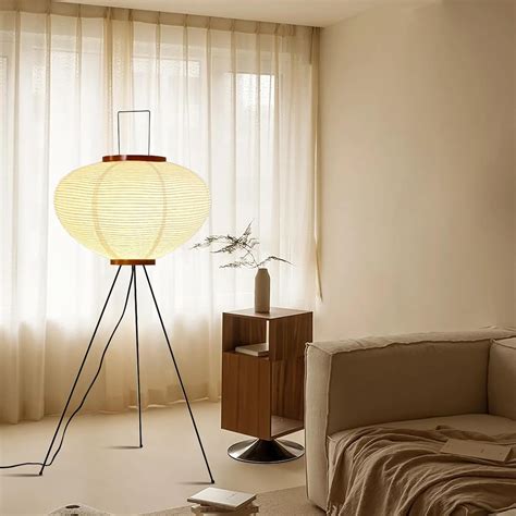 Paper Floor Lamp, Noguchi Style Paper Floor Lantern Lamp, Japanese ...