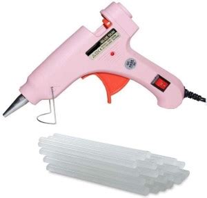 SMART GLUE GUN - 20 watt /Pink and orange/with 25 glue sticks/ for ...