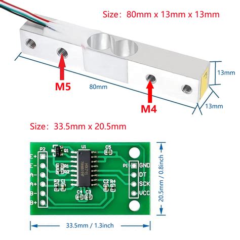 wwzmdib 1kg/5kg/10kg/20kg load cell amplifier+hx711 24-bit adc...