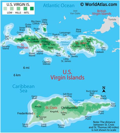 US Virgin Islands Large Color Map