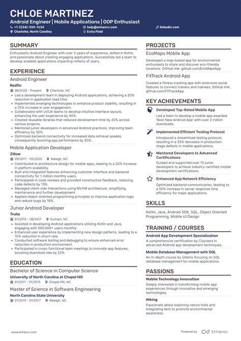 Image result for Android Developer Resume