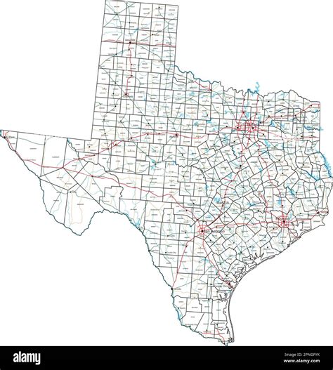 Road maps of texas