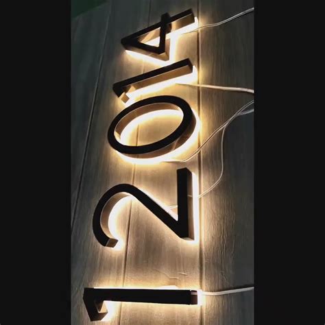 Image result for Backlit House Numbers LED