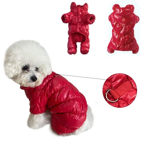 Dog Winter Coats Dog Snowsuit Waterproof Windproof Dog Cold Weather ...