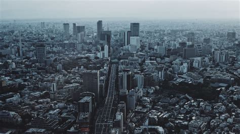 Download wallpaper 3840x2160 city, top view, buildings, road, tokyo ...
