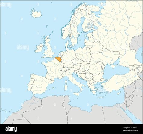 Location map of the KINGDOM OF BELGIUM, EUROPE Stock Vector Image & Art - Alamy