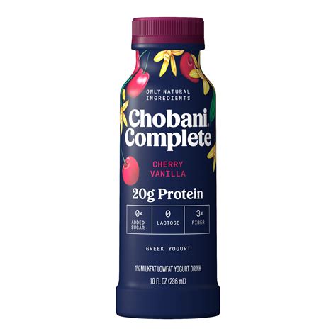 Chobani Complete Lowfat Greek Yogurt Drink Cherry Vanilla 10 fl oz ...