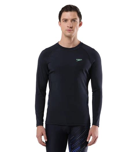 Buy Speedo Long Sleeve End+ Splice Rash Top Truenavy-Harlequin-Green ...