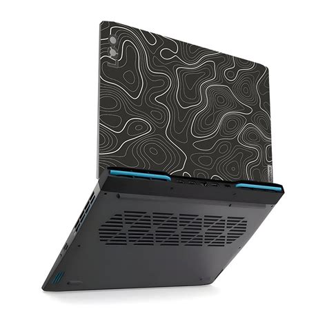 Grayscale Topographic Lines Lenovo LOQ 2023 Laptop Skin
