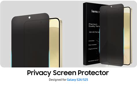 Lensarmor Samsung S24 / S25 Borderless Privacy Tempered Glass ...