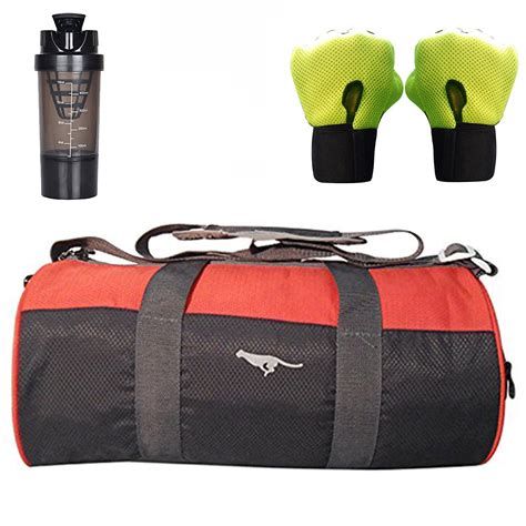 5 O' CLOCK SPORTS Men's and Women's Gym Bag Combo - Soft Polyster Gym ...