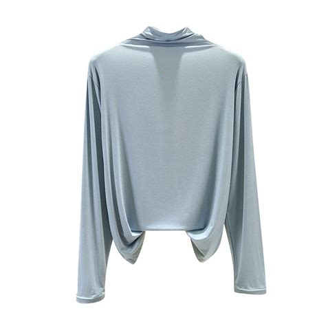 Women's Mock Turtleneck Long Sleeve Basic Solid Color Tops Slim Fitted ...
