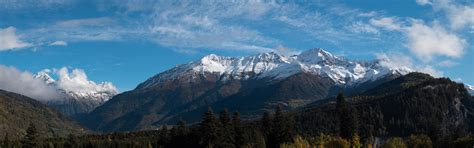 Download wallpaper forest, the sky, mountains, panorama, Georgia, The ...