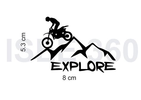 ISEE 360® Explore Wanderlust Mountains Adventure Logo Vinyl Bike Decal ...