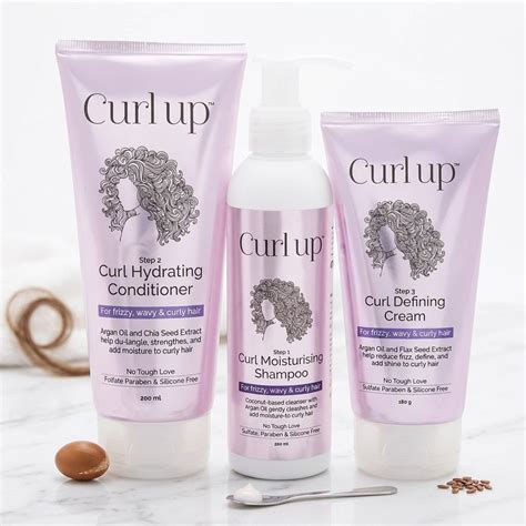 Curl Up Curl Care Bundle — Curl Moisturising Shampoo, Curl Hydrating C ...