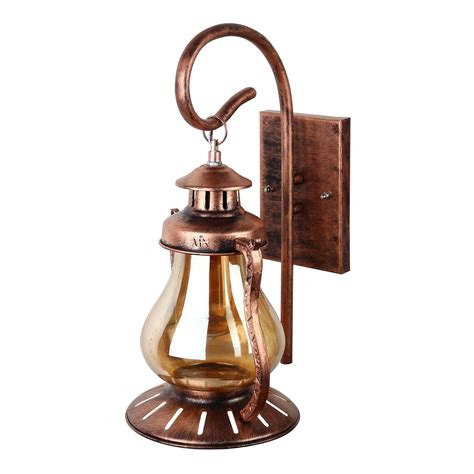 Antique Style Wall Sconce Lamp Luster Glass with Antique Finish Wall ...