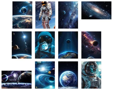 Posters Inc Set of 12 Space Planets Posters for Wall, Home Decoration ...