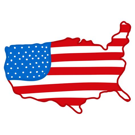 USA Flag Map 20965672 PNG