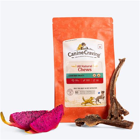 Canine Craving Meaty Lamb Rib Chew Dog Treat - 60g – Heads Up For Tails