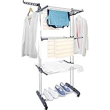 Feesiluu Clothes Drying Rack, Large 3-tier Folding India | Ubuy
