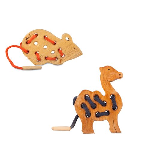 Buy Handcrafted Wooden String Toys - Set of 2 Online at Low Prices in ...