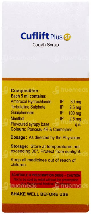 Cuflift Plus 50112515 Mg Syrup 100 Ml - Uses, Side Effects, Dosage ...