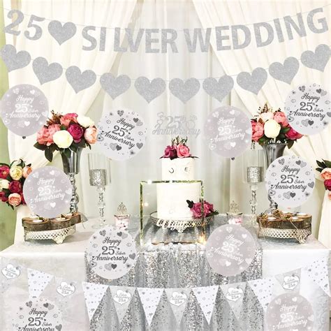 25th Wedding Anniversary Party Decorating Ideas