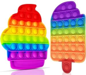 Aseenaa Pop It Fidget Toys | Ice Cream And Cup Ice Cream Rainbow Combo ...