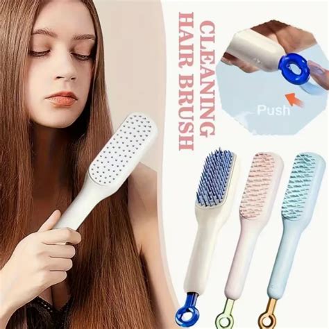 One-Push Hair Brush with Retractable Bristles – Anti-Static Detangler ...