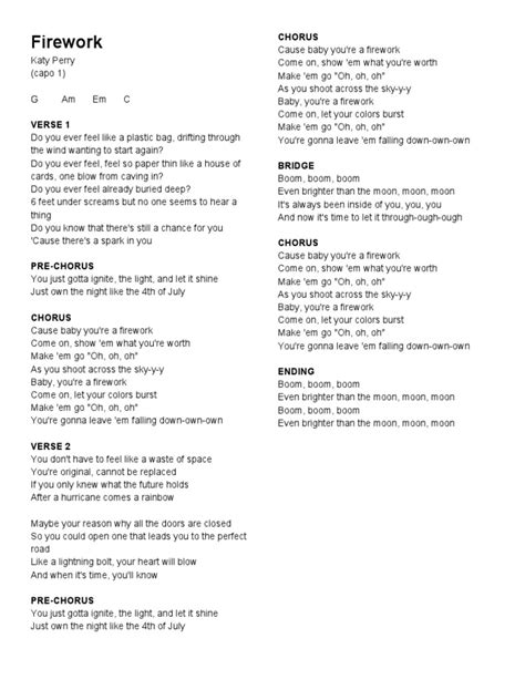 Katy Perry Firework Instruments 的图像结果