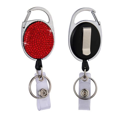 Retractable ID Badge Holders ID Badge Reels with Clip Retractable Badge ...