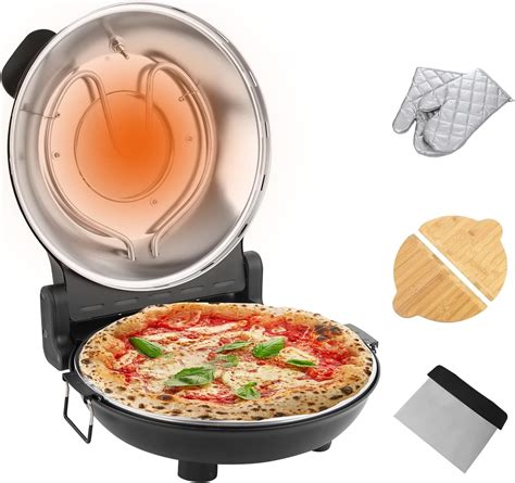 Amazon.com: YIBAKE Stone Pizza Oven, 12'' Indoor Electric Pizza Maker ...