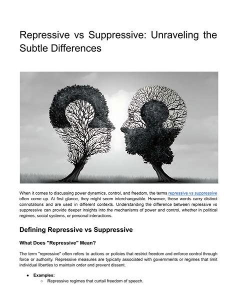 PPT - Repressive vs Suppressive: Unraveling the Subtle Differences ...